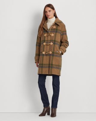 Denim Rag Supply Plaid Coat With Shearling Hood Ralph Lauren Plaid