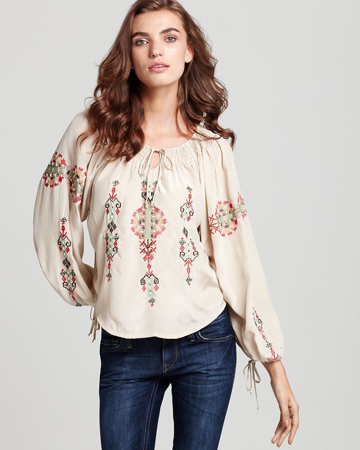 Parker Top - Embroidered Boho Top | Bloomingdale's