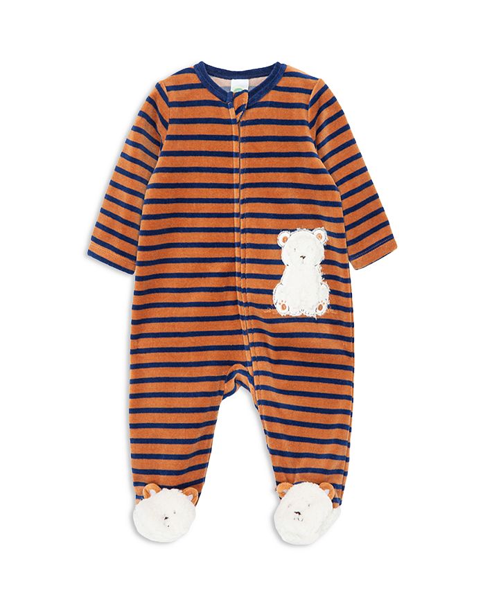 Little Me Boys' Velour Striped Bear Footie Baby Bloomingdale's