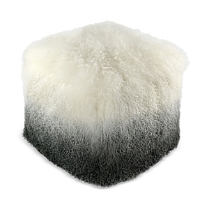 Tov Furniture Tibetan Sheep To Pouf In Grey