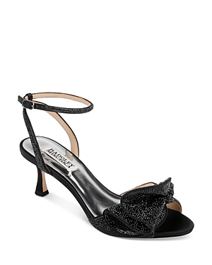 Badgley Mischka Remi Sandal In Black Satin