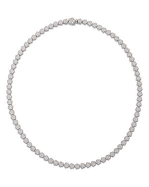 Roberto Coin 18k White Gold Daisy Diamond Cluster Collar Necklace, 16 - 100% Exclusive