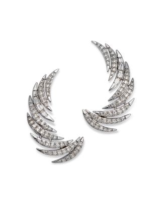 Bloomingdale's Fine Collection - Diamond Pav&eacute; Ear Climbers in 14K White Gold, 0.50 tcw