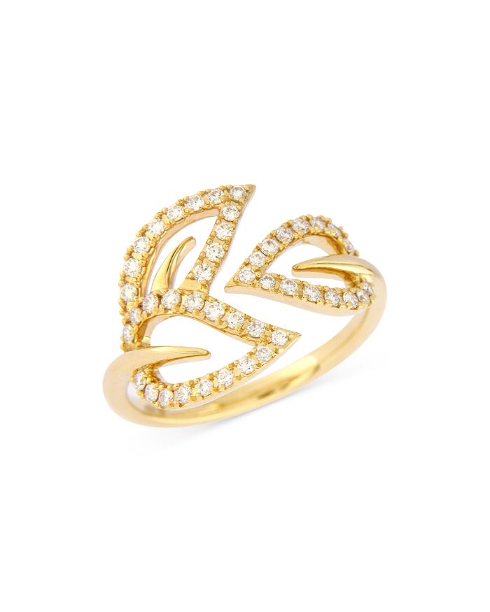 Bloomingdale's - Diamond Leaf Ring in 14K Yellow Gold, 0.35 ct. t.w. - 100% Exclusive