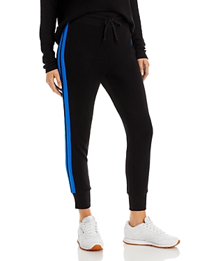 Aqua Athletic Side Stripe Knit Sweatpants - 100% Exclusive In Black/sapphire
