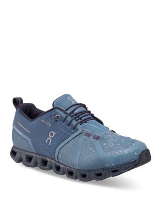 On Men's Cloud 5 Waterproof Lace Up Running Sneakers In Metal/navy