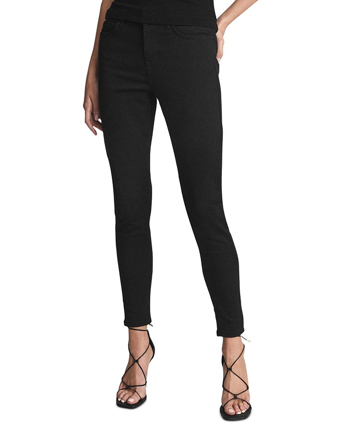 REISS Lux Mid Rise Skinny Jeans in Black | Bloomingdale's