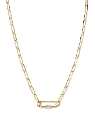Paperclip Link Chain Necklace in 14K Yellow Gold, 18&amp;quot; 