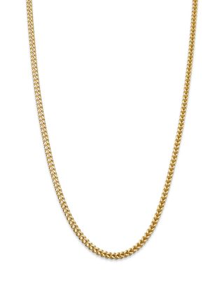 Bloomingdale's Fine Collection - Men's Square Franco Link Chain Necklace in 14K Yellow Gold, 24" - Exclusive