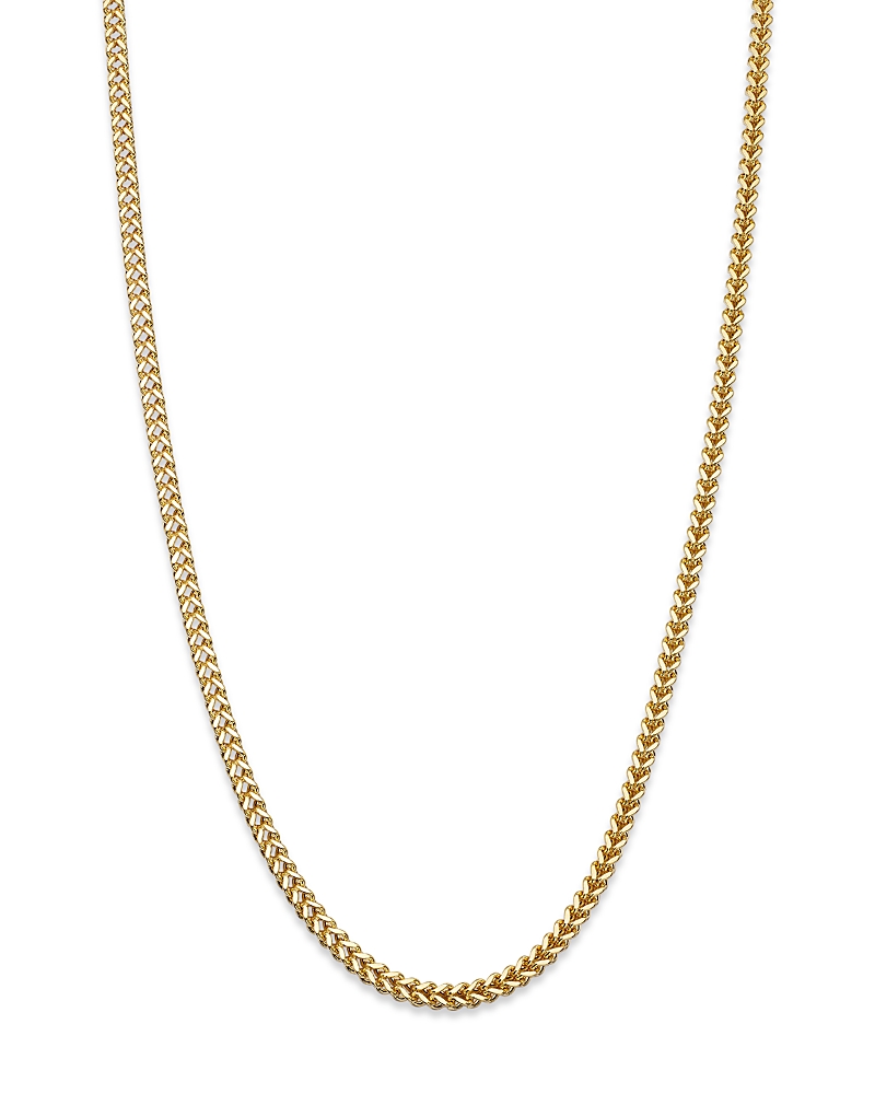 Bloomingdale's Fine Collection Men's Square Franco Link Chain Necklace in 14K Yellow Gold, 24