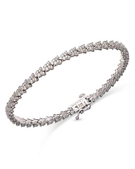 Bloomingdale's - Diamond Butterfly Cluster Tennis Bracelet in 14K White Gold, 2.0 ct. t.w. - 100% Exclusive