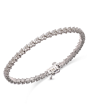Bloomingdale's Diamond Butterfly Cluster Tennis Bracelet in 14K White Gold, 2.0 ct. t.w. - 100% Excl