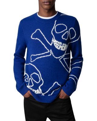 Zadig & Voltaire - Skull Outline Crewneck Cashmere Sweater