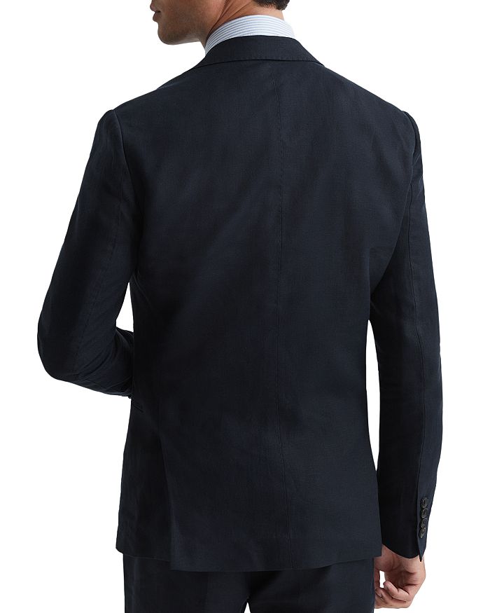 Shop Reiss Kin Slim Fit Linen Blazer In Navy