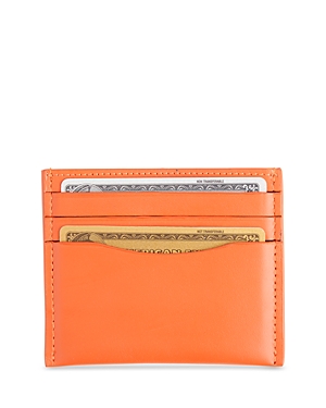 Royce New York Rfid Blocking Minimalist Leather Wallet In Orange