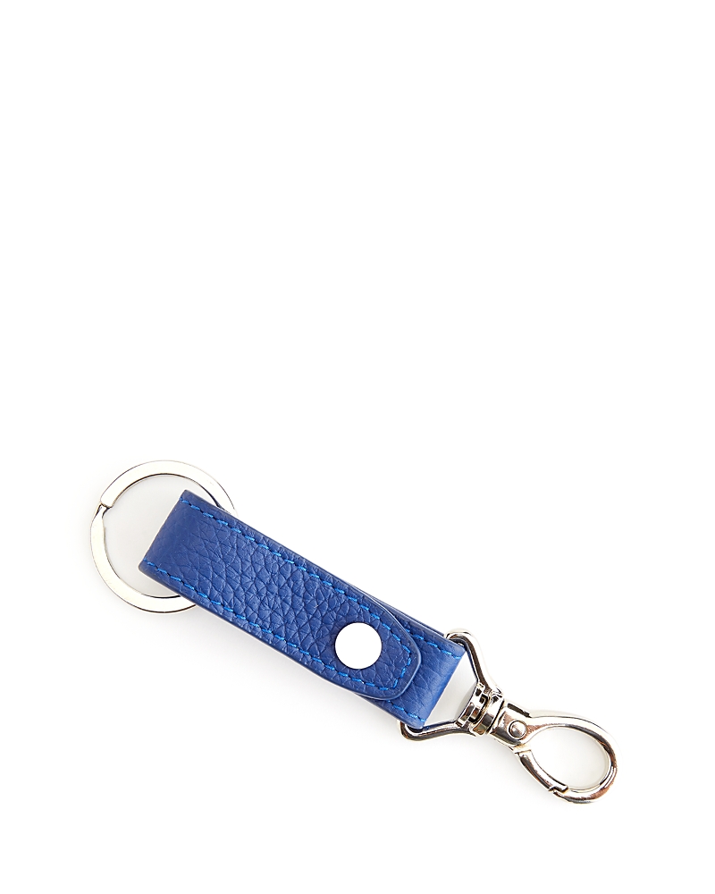 Royce New York Leather Valet Key Chain In Cobalt Blue