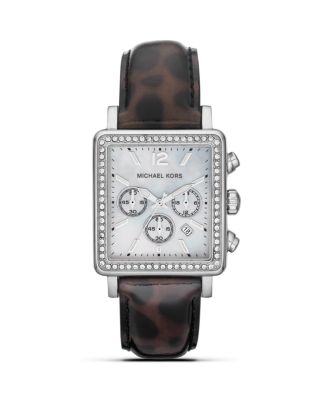 michael kors leopard watch