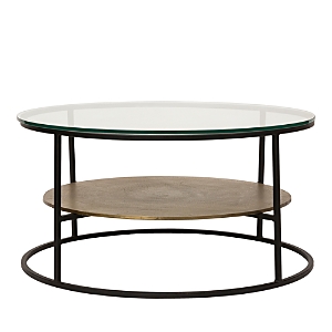 Sparrow & Wren Callie Glass Top Coffee Table In Gold