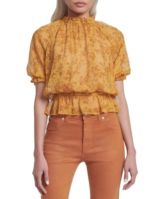 Stella McCartney floral-print peplum top - Orange