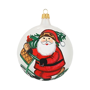 Vietri Old St. Nick Bicycle Ornament In Multi