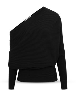 Lorna Asymmetric Draped Knitted Jumper