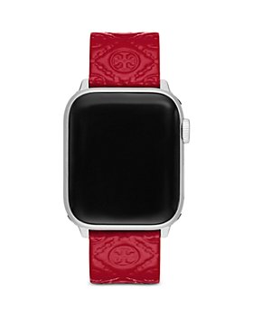 Tory Burch - Apple Watch® T-Monogram Red Leather Strap, 38/40/41mm