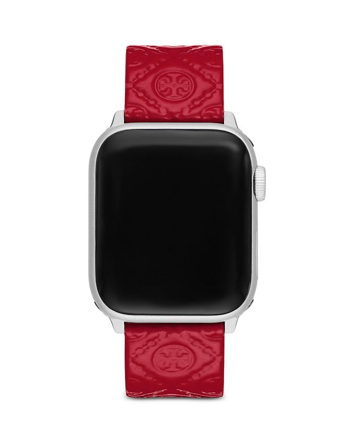 Tory Burch Apple Watch® T-Monogram Red Leather Strap, 38/40/41mm |  Bloomingdale's