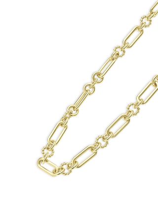 18K Yellow Gold Signature Caviar Toggle Chain Necklace, 18"