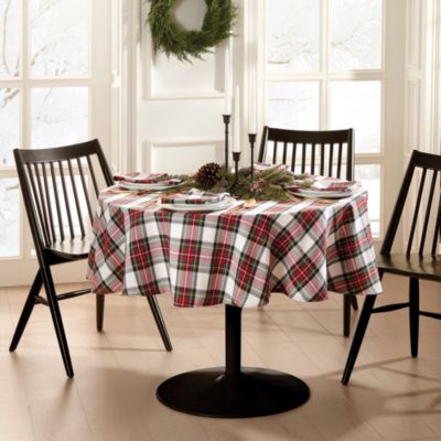 Christmas Classic Holiday Plaid Cotton Table Collection