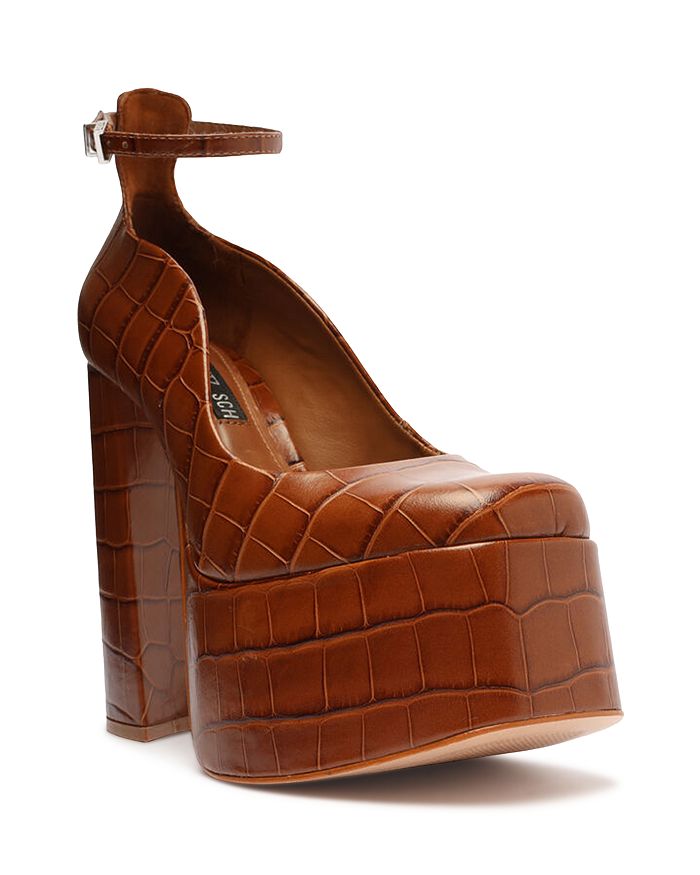 Schutz ankle outlet strap pumps