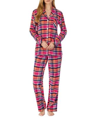 Ralph Lauren Plaid Embroidered Pajama Set | Bloomingdale's