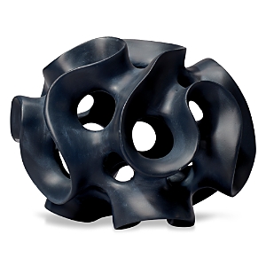 Shop Jamie Young Ribbon Sphere Decor In Black Resin