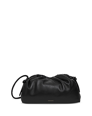 Mansur Gavriel Mini Cloud Clutch In Black Flamma/gold