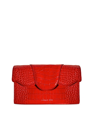 Liselle Kiss Allie Embossed Leather Clutch