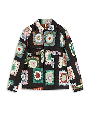 SUNFLOWER BLACK FLORAL CPO SHIRT