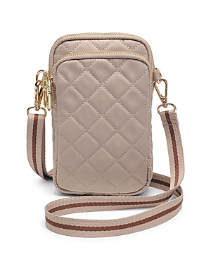 Sol & Selene Divide & Conquer Quilted Crossbody In Nude