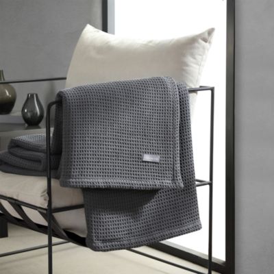 Waffleweave Charcoal Blanket, Full/Queen