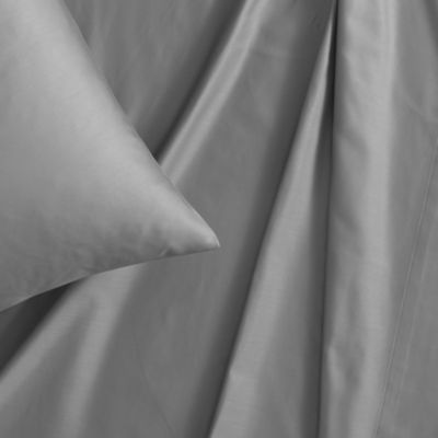 Solid Blue Sateen Sheet Set, King