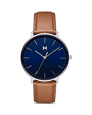 Shop Mvmt Legacy Slim Watch, 42mm In Blue/brown