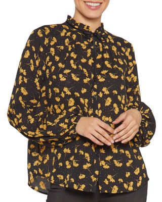 NYDJ - Printed Bishop Sleeve Peasant Blouse