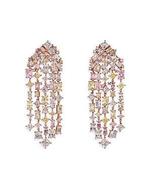 Shop Anabela Chan Mermaid's Tale Multi Simulated Stone Candy Cascade Drop Earrings In Pink/gold