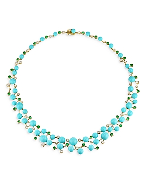 Anabela Chan 18k Yellow Gold Vermeil Constellation Simulated Stone Collar Necklace, 18.5 In Blue/gold