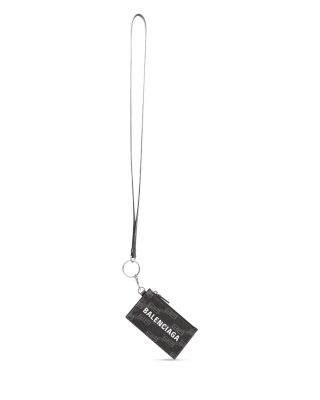 Balenciaga - Signature Card Case on Keychain BB Monogram Coated Canvas