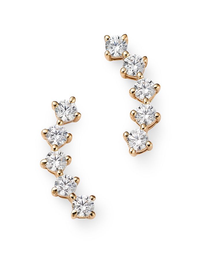 Bloomingdale's Diamond Ear Climbers In 14k Gold, 0.50 Ct. T.w. - 100% Exclusive