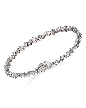 Bloomingdale's Diamond Multi Cut Tennis Bracelet In 14k White Gold, 5.0 Ct. T.w. - 100% Exclusive