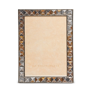 Jay Strongwater Pyramid 5 X 7 Frame In Mixed Metal