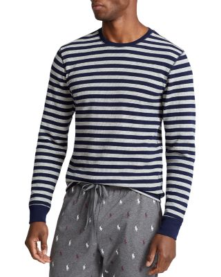 waffle knit cotton long sleeve tee
