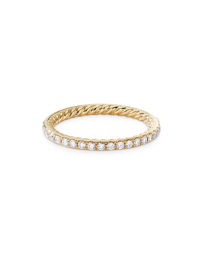 David Yurman - 18K Yellow Gold DY Eden Band Ring with Diamonds