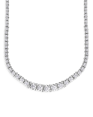 Bloomingdale's Diamond Graduated Tennis Necklace In 14k White Gold, 3.0 Ct. T.w. - 100% Exclusive