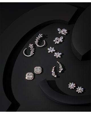 Diamond Fancy Cut Ear Climbers in 14K White Gold, 1.0 tcw&amp;nbsp;